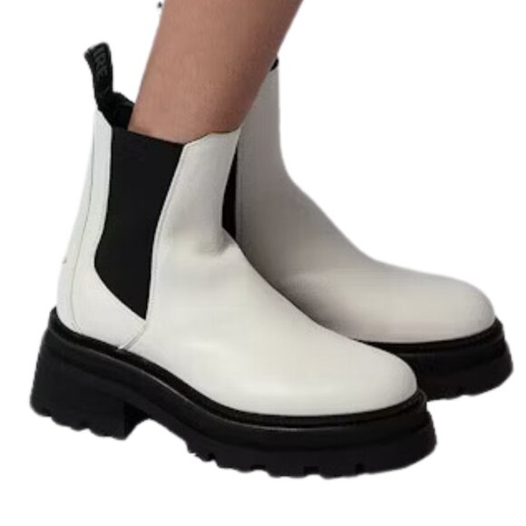 Zadig & Voltaire Ride Chelsea Boot White NEW - Picture 1 of 10
